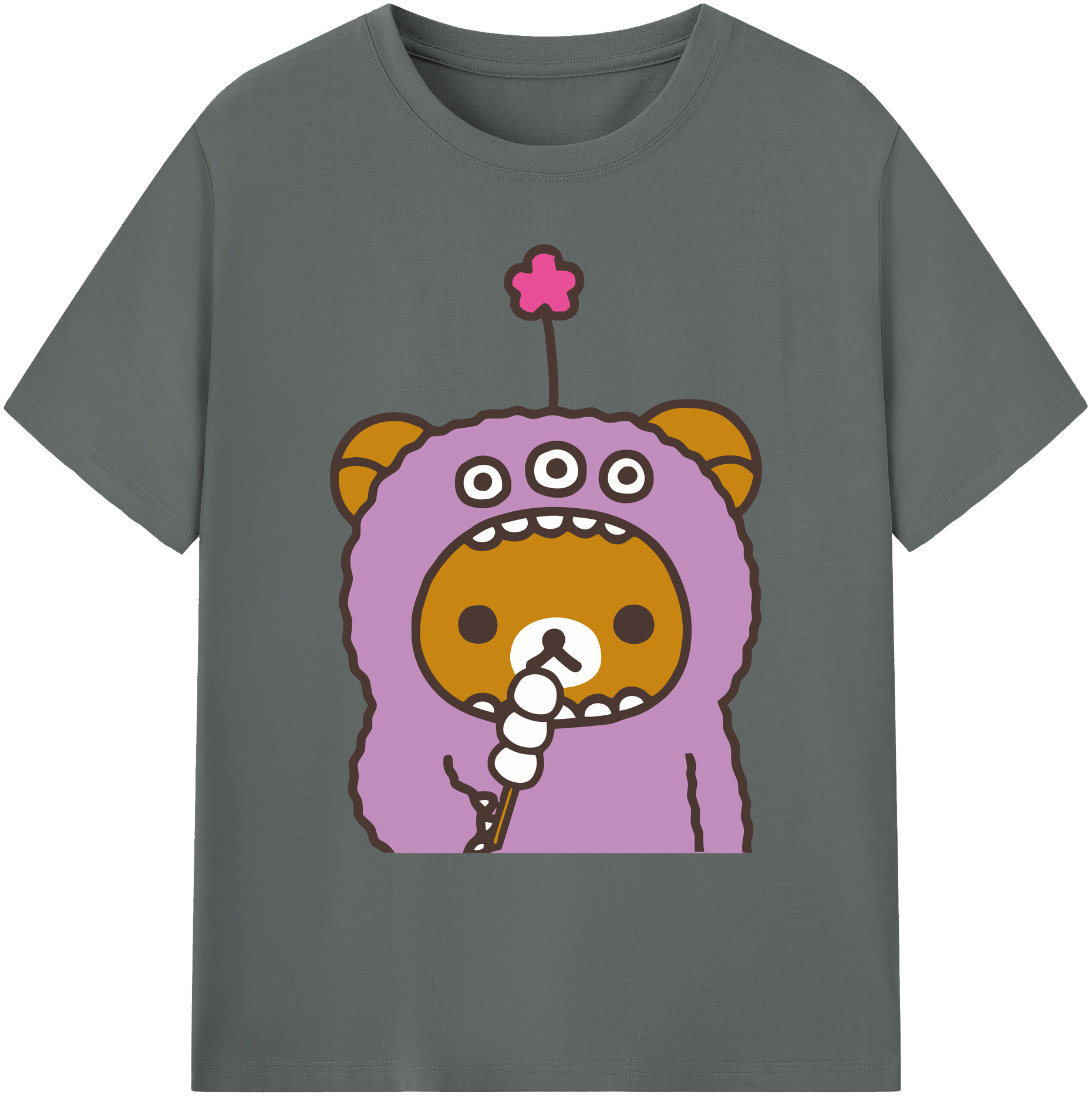 （画像用） リラックマ リラックマ キイロイトリ Rilakkuma Korilakkuma Kiiroitori 綿100％ メンズ半袖Tシャツ｜肌触りやわらか＆通気性